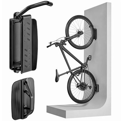 PEGZONE Bike Rack Garage, Heavy Duty Swivel Bike Wall Mount, Holds 77 Lbs, Bike Hangers for Garage, Adjustable Indoor Bike Storage for Bedroom Home Office, 1 Pack - size: 1 Pack