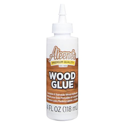 Aleene's DIY Wood Glue, Sandable, Stainable, Paintable Wood Bond, Permanent Hold, Nontoxic, Fast Drying, 4 fl oz - size: 4 fl oz - 1 Pack