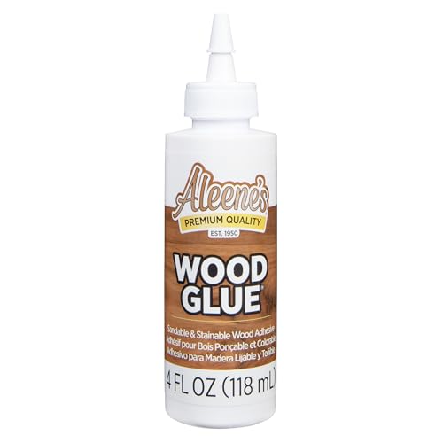 Aleene's DIY Wood Glue, Sandable, Stainable, Paintable Wood Bond, Permanent Hold, Nontoxic, Fast Drying, 4 fl oz - size: 4 fl oz - 1 Pack
