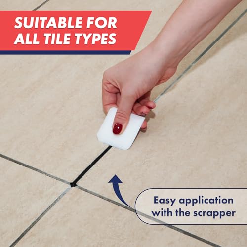 Tile Grout, Repair Kit, Restore & Renew Tile Joints Line, Fast Drying Tile Grout Paint Squeeze Tube for Bathroom Shower Kitchen Floor, Waterproof (8.8 oz, Black) - style: Black