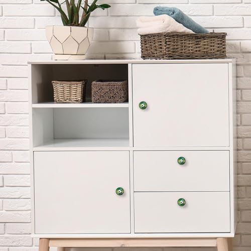 4PCS Round Kitchen Cabinet Knobs with Screws, Drawer Pulls Dresser Knobs, Soccer - color: color6119