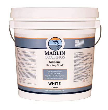 100% Silicone Roof Patch – Prevent and Repair Leaks – Complete Waterproofing – Easy Trowel or Brush Application…(1 Gallon, White) - color: White, size: 1 Gallon