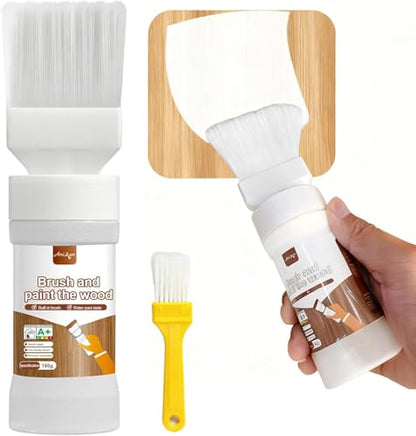 6.35 Fl Oz White Touch Up Paint, White Paint for wood, Doors, Cabinets, Furniture & Metal Surfaces, Quick-Drying Formula, Easy Application - color: white