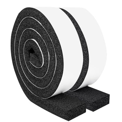 Yotache Open Cell Foam Air Conditioner Weather-Strip Seal Tape 2"x1", Thick Adhesive with High Resilience Foam Cushion Strip, 6.5 Ft x 2Pcs - size: (2"×1") 13FT