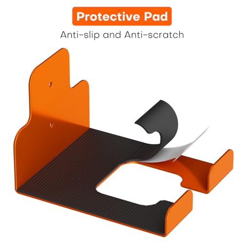 Weed Eater Hanger & Garage Hooks Heavy Duty, Garage Organizer Rack, Garden Tool Organizer Wall Mounted - 2Pack - color: Orange-B