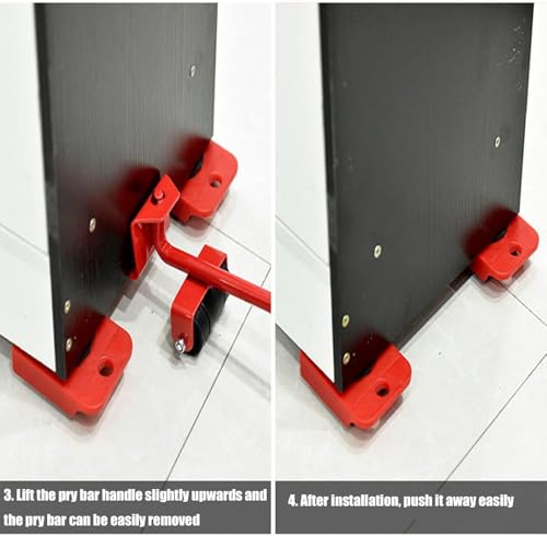 Furniture Lift, Moving Pads, Furniture Mover, Moving Roller, Heavy Duty Furniture Mover Tool Set with 4 Roller Sliders for Refrigerator, Bed, Sofa, Cabinet (Yellow, 1pcs)