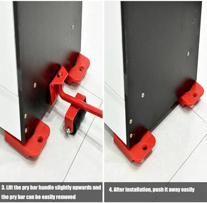 Furniture Lift, Moving Pads, Furniture Mover, Moving Roller, Heavy Duty Furniture Mover Tool Set with 4 Roller Sliders for Refrigerator, Bed, Sofa, Cabinet (Yellow, 1pcs)