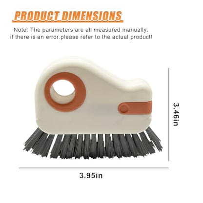 YoRise 2 in 1 Car Groove Cleaning Brush, Multifunctional Hard Bristle Car Window Track Cleaner Tool with Hidden Scraper, Universal Auto Door Crevice Cleaning Accessories for Window Sill(Orange-2PCS) - size: Orange-2PCS