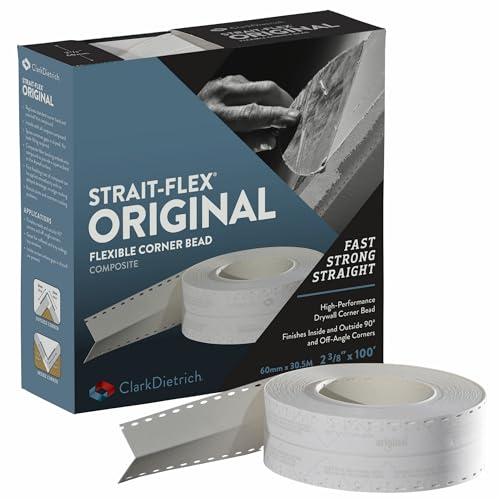Drywall Tape – Original Drywall Repair Corner Bead – Finishes Inside or Outside 90 Degrees and Off-Angle Corners – Replaces Standard Bead, Uses Less Compound – 100ft Roll - size: 1 Pack