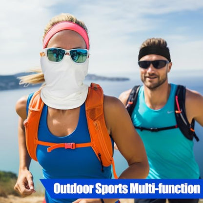 Mandydov Summer Cooling Neck Gaiter Face Mask Breathable Balaclava, UV Protection Wind Dust Proof Face Cover Scarf - color: Combo 2