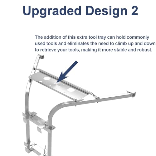 Extension Ladder Stabilizer for Roof Gutter,Ladder Standoff Stabilizer, Heavy Duty Steel Wing Span/Wall with Non-Slip Rubber Bottom Pad
