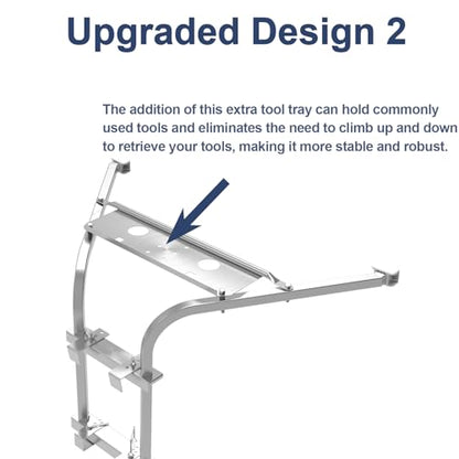 Extension Ladder Stabilizer for Roof Gutter,Ladder Standoff Stabilizer, Heavy Duty Steel Wing Span/Wall with Non-Slip Rubber Bottom Pad