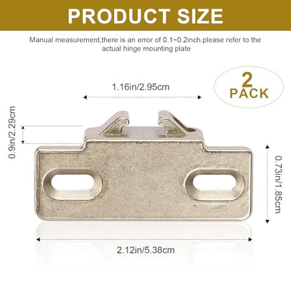 Hinge Mounting Plate Replacement for Blum 1 5/8" Overlay 110 Degree Compact 33 Edge, Edge Mount Plates for Blum Face Frame Overlay Hinge, Hinges for Cabinet Doors, Self Closeing Hinges(2 PCS)