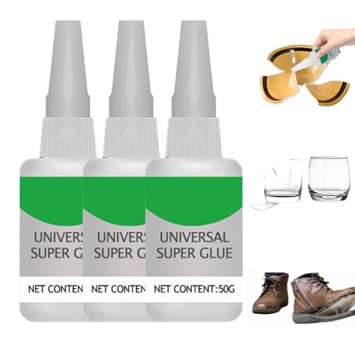 Powerful Universal Glue, Welding High-Strength Oily Glue, Multifunctional Powerful Universal Glues, Fast Repair, Instant Strong Adhesion, for Metal, Wood, Ceramic, Leather, Glass (3Pcs) - color: 3Pcs