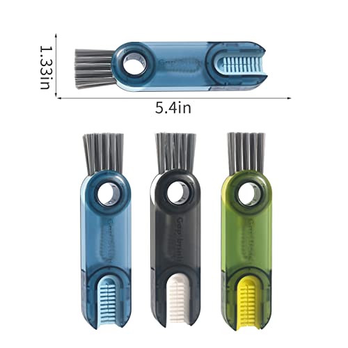3 in 1 Cup Lid Gap Cleaning Brush Set, Multifunctional Insulation Bottle Cleaning Tools, Mutipurpose Tiny Silicone Cup Holder Cleaner, Home Kitchen Cleaning Tools - style: 3Pcs Green