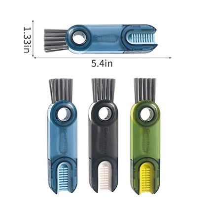 3 in 1 Cup Lid Gap Cleaning Brush Set, Multifunctional Insulation Bottle Cleaning Tools, Mutipurpose Tiny Silicone Cup Holder Cleaner, Home Kitchen Cleaning Tools - style: 3Pcs Green
