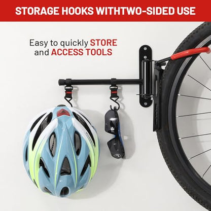 Swivel Bike Wall Mount, Bike Hangers for Garage, Space-Saving Vertical Bike Rack, Sturdy Bike Storage Rack Holds Up to 66lbs with No-scratch Protection, Easy to Install, 1 Pack - style: Type B：1 Pack