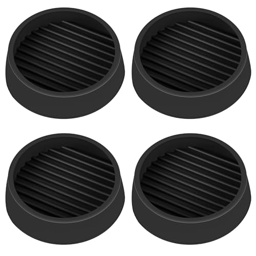 2 x 2 Rubber Caster Cups, Round Non Slip Furniture Pads, Non Skid Furniture Cups, Anti-Slip Gripper Furniture Caster Floor Grip, Anti Skid Leg Coasters Floor Protector for Bed Couch Stoppers(4 Pack) - size: Black-2x2 inch