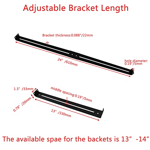 Drawer Repair Kit, Drawer Support, Furniture Repair Accessory Bracket Middle Mount to Reinforce and Repair Breakage, for Wood Particleboard MDF Chest of Drawers - Screws Included (2)