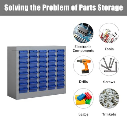 40 Drawers Parts Cabinet Bolt and Nut Tool Storage Cabinet Part, Drawer Plastic Tool Organizer with ABS Material for Hardware Storage, Hardware Organizer