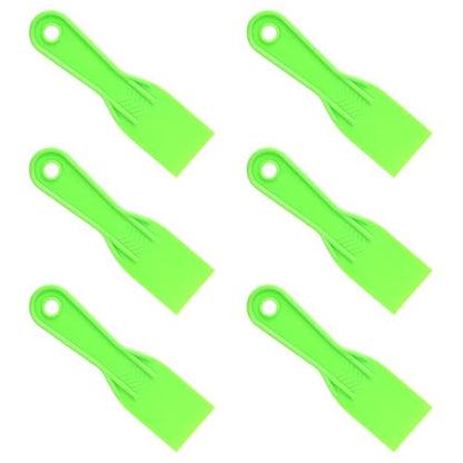 6pcs Plastic Putty Knife, Flexible Putty Scraper Wall Scraper Accessory for Repair Spackling Patching Plastering and Painting(Green) - color: Green