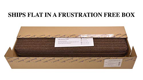 Stair Treads Collection Indoor Skid Slip Resistant Carpet Stair Tread Treads (7 inch x 24 inch) (Brown, Set of 13) - color: Brown, size: 13 Pcs - 7"x24"