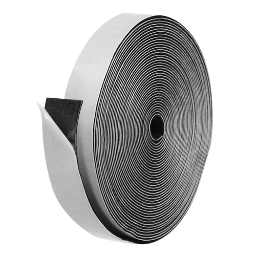 PATIKIL Weather Stripping Door Seal Strip, 1 Roll 1 Inch x 1/16 Inch x 32 Ft Self Adhesive Soundproof High Density Foam Tape Insulation for Door Window Air Conditioning, Black - color: Black, size: 1 Inch x 1/16 Inch x 32 Ft