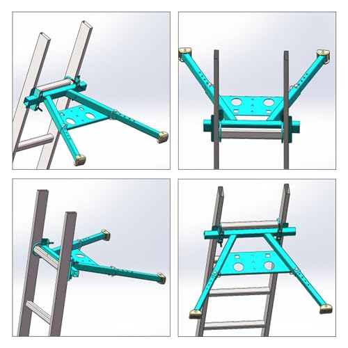 Ladder Stabilizer for Roof,Ladder Standoff,Extension Ladder Stabilizer Wall Standoff,Solid and Reliable Easy to Use,380 Lbs Weight Rating,Black - size: 24.5x28x34.5"