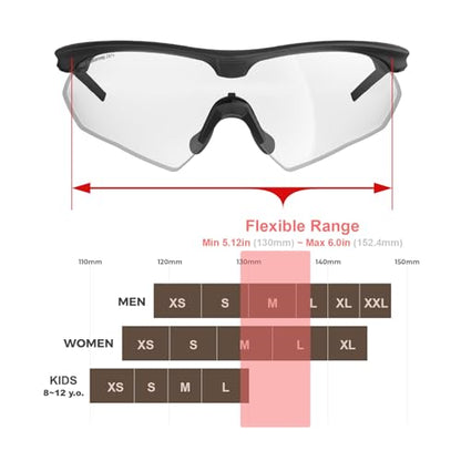 HTS HUNTERSKY S53 anti fog Tactical Shooting Range Safety Glasses Ballistic eye protection Hunting Airsoft Riding Pickleball - color: S53 Black / Clear