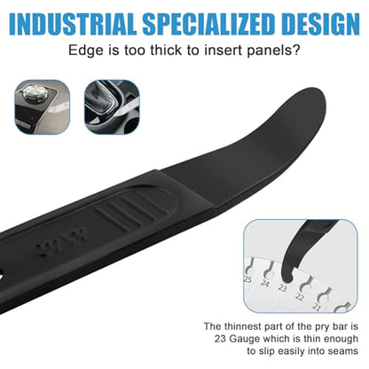 4140 Pry Tool,Pry Bar Trim Removal Tool,Pocket Pry Bar,Automotive Trim Removal Tool Kit,Aircraft Trim Removal Pry Tool,Interior and Exterior Trim Removal Kit for Planes - size: black 2pcs