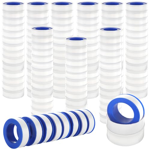 150 Rolls Teflon Tape 1/2 x 520 in Thread Seal Tapes Plumbers Waterproof Sealant Plumbing Tape for Water, Gas, Oil, Most Chemicals, Hydraulic and High Pressure Lines