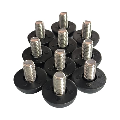 Hooshing 10PCS 8mm x 1.25 M8 Adjustable Furniture Levelers Replacement Stainless Steel Screw in Threaded Levenling Feet Glide for Furniture Legs, Table, Chair, Cabinet - size: M8