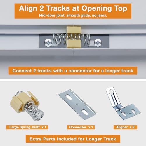 Bifold Door Hardware Kit, 2-Pack 36-Inch Bi-fold Closet Door Track Kit Bifold Closet Door Hardware Kit Folding Door Hardware Repair Replacement Tool Kit - size: 36 Inch