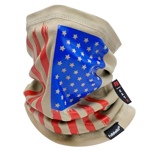 Fullsheild FR Flame Resistant Face Mask Full Cover Neck Gaiter Snood for Welding Hunting Army Military Working - color: Summer-american Flag