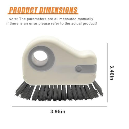 YoRise 2 in 1 Car Groove Cleaning Brush, Multifunctional Hard Bristle Car Window Track Cleaner Tool with Hidden Scraper, Universal Auto Door Crevice Cleaning Accessories for Window Sill(Gray-2PCS) - size: Gray-2PCS