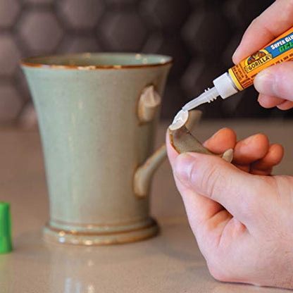 Gorilla Super Glue Gel, Clear Glue, Four 3 Gram Tubes (Pack of 1) - All Purpose and Fast Setting for Projects and Repairs - size: Pack of 1, style: Gel