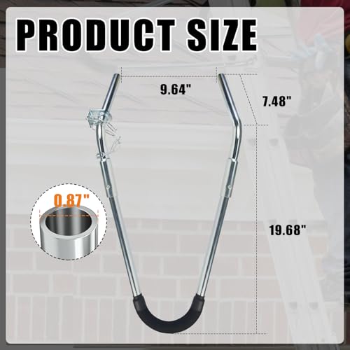 Ladder Stabilizer Standoff Brackets with Foam Elbows Ladder Accessories,Extension Ladder Stabilizer for Roof,Ladder Standoff (1 Pairs)