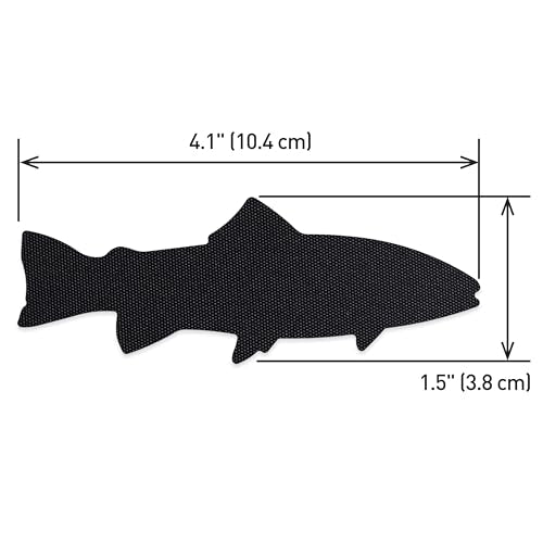 GEAR AID Tenacious Tape Repair Patches – Peel-and-Stick Nylon Gear Patches for Jackets, Tents, Sleeping Bags, Backpacks, and Outdoor Gear – Fix Rips, Tears, and Holes, 3 Patches, Fish - style: Fish Patches (3 Patches)