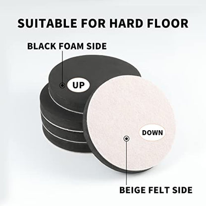 Yelanon Felt Furniture Sliders, 8pcs 4 3/4” Furniture Sliders for Carpet Pads Hardwoods Floors, Heavy Furniture Movers Sliders, Reusable Furniture Moving Pads, Floor Protectors for Carpet - size: 8pcs 4.75"
