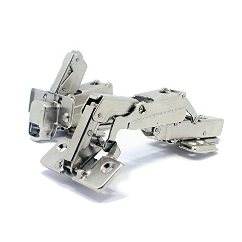 TamBee Corner Cabinet Hinge Bifold 165 Degree Lazy Susan Door Hinge 48mm Full Overlay Soft Close Hinges Concealed Hydraulic Hinges Adjustable Mounting Frameless 2 Pcs /1 Pair Full Overlay - style: 165° Full Overlay