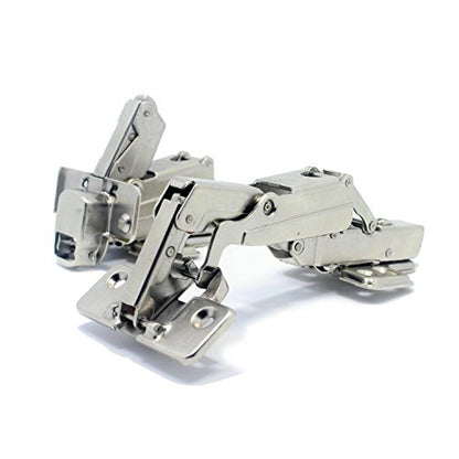 TamBee Corner Cabinet Hinge Bifold 165 Degree Lazy Susan Door Hinge 48mm Full Overlay Soft Close Hinges Concealed Hydraulic Hinges Adjustable Mounting Frameless 2 Pcs /1 Pair Full Overlay - style: 165° Full Overlay