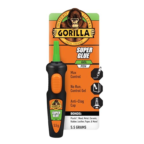 Gorilla Super Glue Gel Pen, 5.5 Gram (Pack of 1) - size: Pack of 1, style: Gel