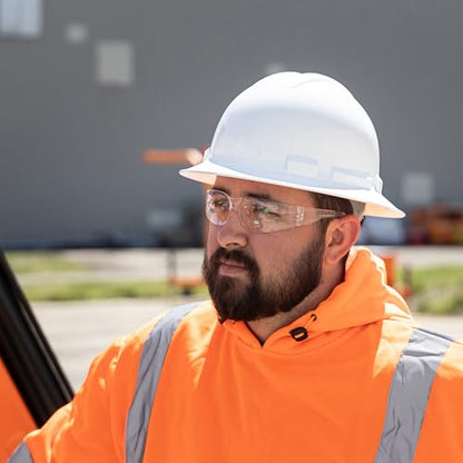 Malta Dynamics Safety Glasses – ANSI Z87+ Rated UV Eye Protection Glasses for Construction, Manufacturing, Scratch-Resistant - color: Clear, size: 300 Pack