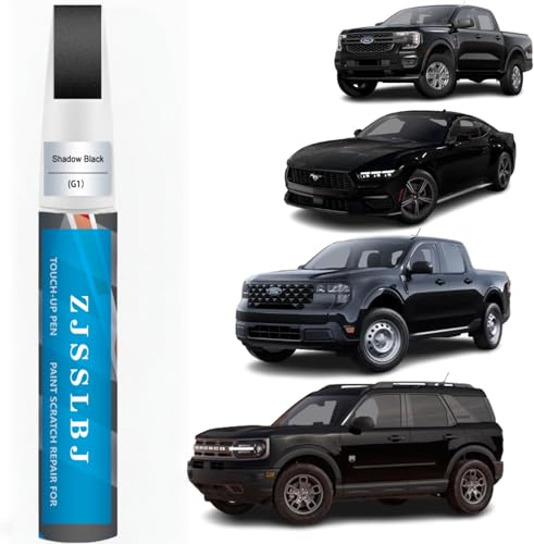 Touch Up Paint for Ford, Car Paint Pen Scratch Repair Two-In-One Touch Up Paint, Premium Car Scratch Remover for Deep Scratches (Shadow Black(G1) for 2024 Bronco/2024 Bronco Sport/2024 Maverick/2025 Mustang/2024 Ford Mustang M-ach-E/2024 Ranger) - color: