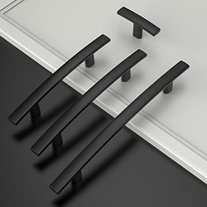 Amerdeco 10 Pack Matte Black Cabinet Knobs Single Hole Cabinet Handles 2 Inch Solid Zinc Alloy Cupboard Drawer Knobs Kitchen Cabinet Knobs T Bar Hardware ZH0003MBK - color: Matte Black, size: Knobs