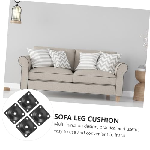Cabilock Furniture Leg Mounting Plates Set Heavy Duty Iron Brackets for Sofa Table Chair Repair Easy to Install Sturdy Flat Design for Replacement of Worn Leg Connectors