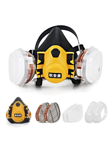 Breathing Safety Mask Washable sanding respirator kit | Dust Proof Respirator for Painting, Carpentry, Grinding - color: Mask Set 1 Set