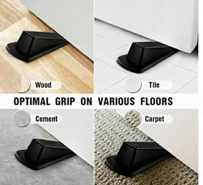 Door Stop for Bottom of Door, Non-Slip Security Door Stopper for Carpet