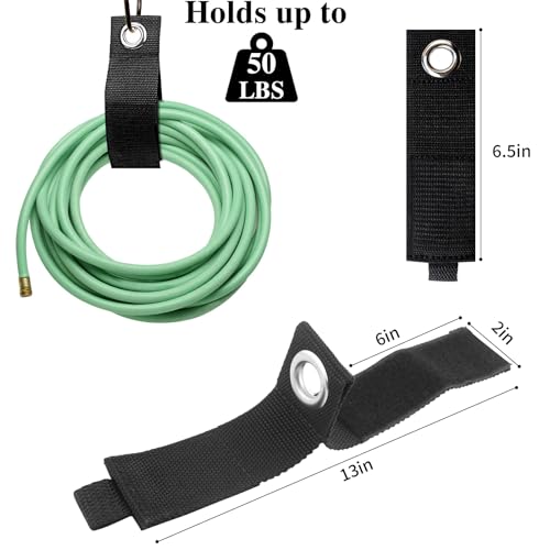 12 Pack Heavy Duty Storage Straps, 13 Inch Extension Cord Holders & Cable Organizer with Rust-Resistant Grommet, Heavy Duty Cable Straps for Garage, Camping, RV, Home Organization