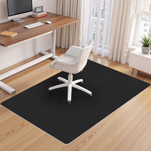 Office Chair Mat,Hard Floor Chair Mat Suitable for Hardwood and Tile Floors,Large Non-Slip Floor Protection Mat,Does Not Pill,Black(36"x55") - color: Black, size: 36"x55"